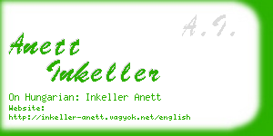 anett inkeller business card